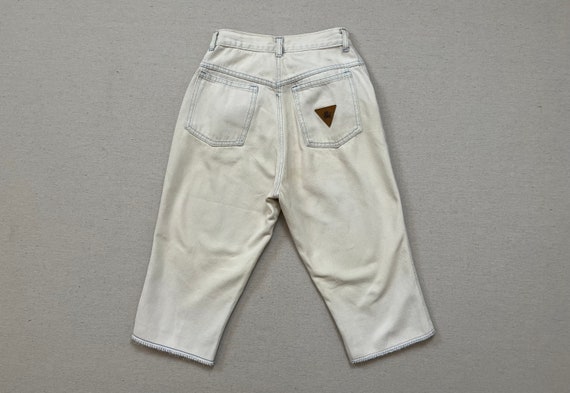 1980's, high waist, denim capris in ultra light w… - image 8