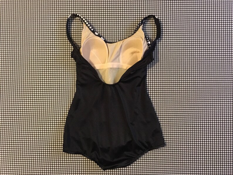 1970's Low Cut One Piece Bathing Suit in Black With Etsy