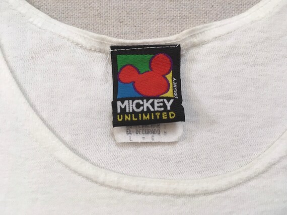 1990's, cotton, baseball Goofy, tank in white, wi… - image 4