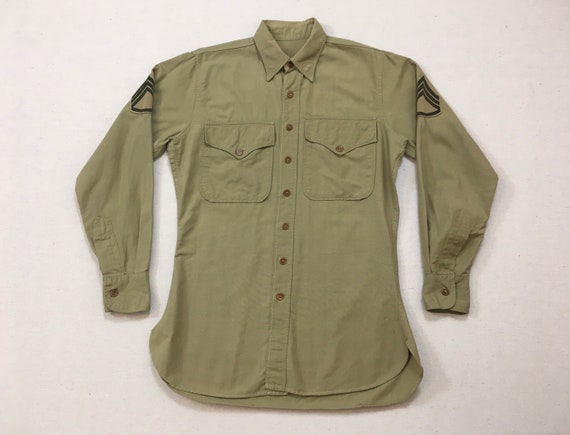 1960's, Staff Sergeant, Military shirt, in khaki