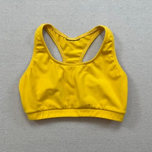 1990&#39;s, sports bra in bright yellow