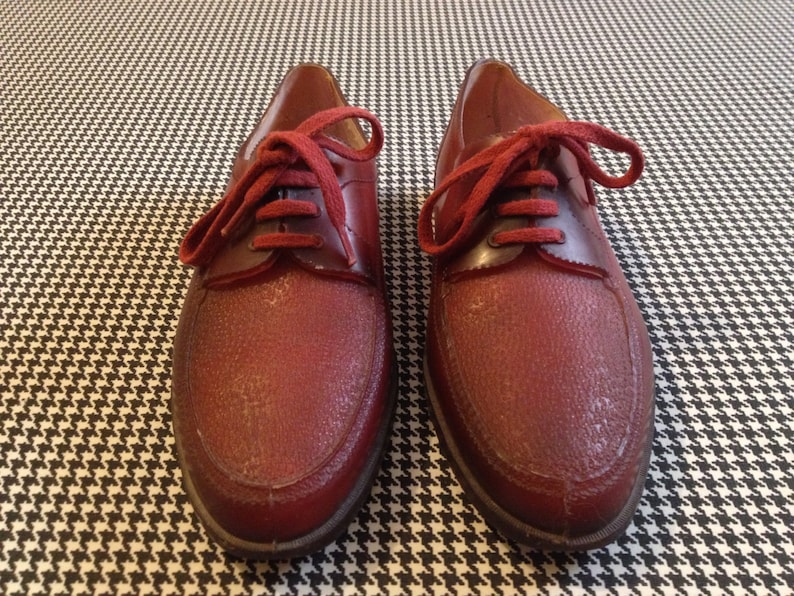 jelly oxfords in earthy mauve Women/'s size 8 rubber 1970/'s