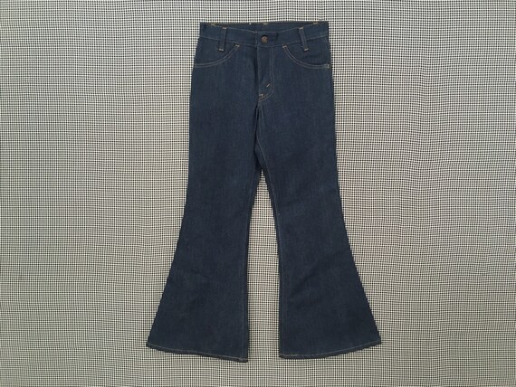 1970's, Levi's, dark denim, bell bottoms, size 27x