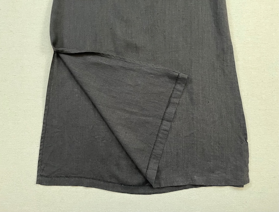 1990's, linen dress in black - image 7