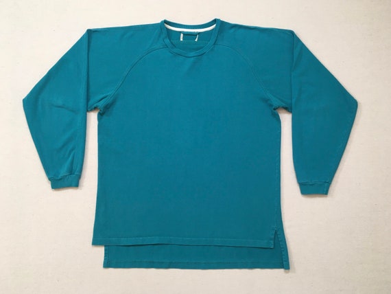 1980's, thick, jersey knit, long sleeve tee, in t… - image 1