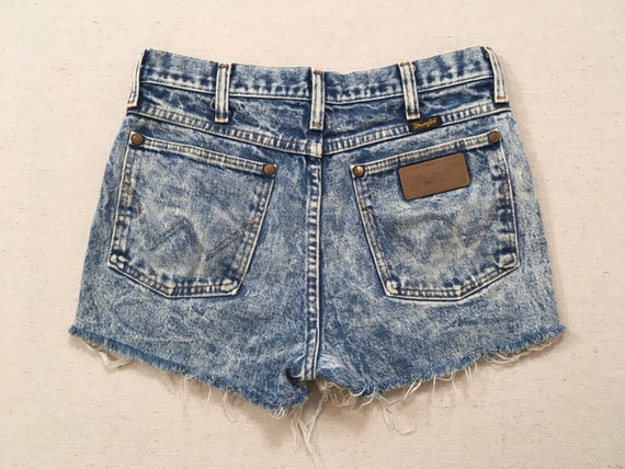 1980's, distressed, cut-off, denim shorts, in aci… - image 7