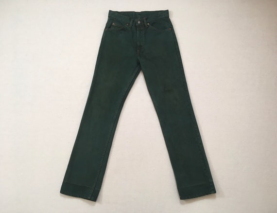 1980's, Levi's 505 jeans in dark green