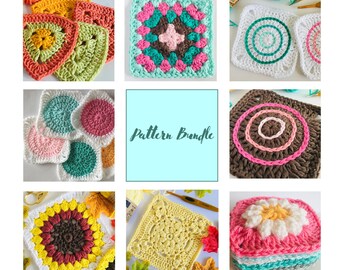 Pattern Bundle, Granny Squares & Motifs, digital download...