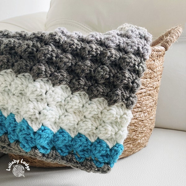PDF PATTERN -  Make this cute yarn cakes crochet baby blanket - Instant digital download...