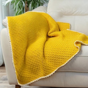 Crochet Lemon Peel Stitch Baby Blanket Pattern | C2C Design | Easy Baby Afghan Pattern, Digital Download