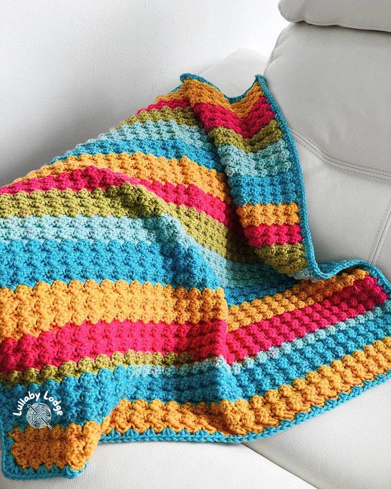 PDF PATTERN Make this cute yarn cakes crochet baby blanket Instant digital download... image 8