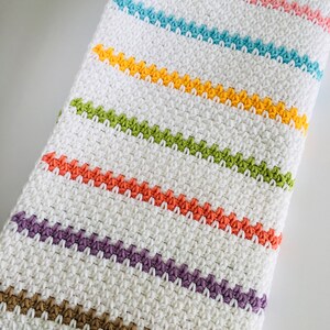 PDF PATTERN Crochet Baby Blanket, The Dolly Stripe, digital download... image 10