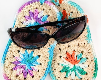 Boho Chic Brillen Etui Muster, schnell & einfach häkeln Oma Kreis Design, sofortiger digitaler Download