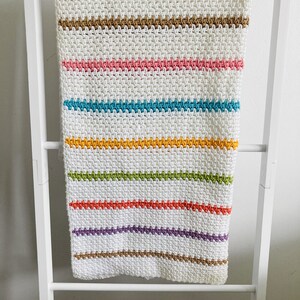 PDF PATTERN Crochet Baby Blanket, The Dolly Stripe, digital download... image 4