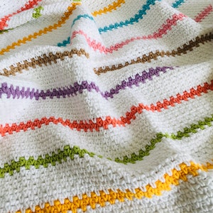 PDF PATTERN Crochet Baby Blanket, The Dolly Stripe, digital download... image 6