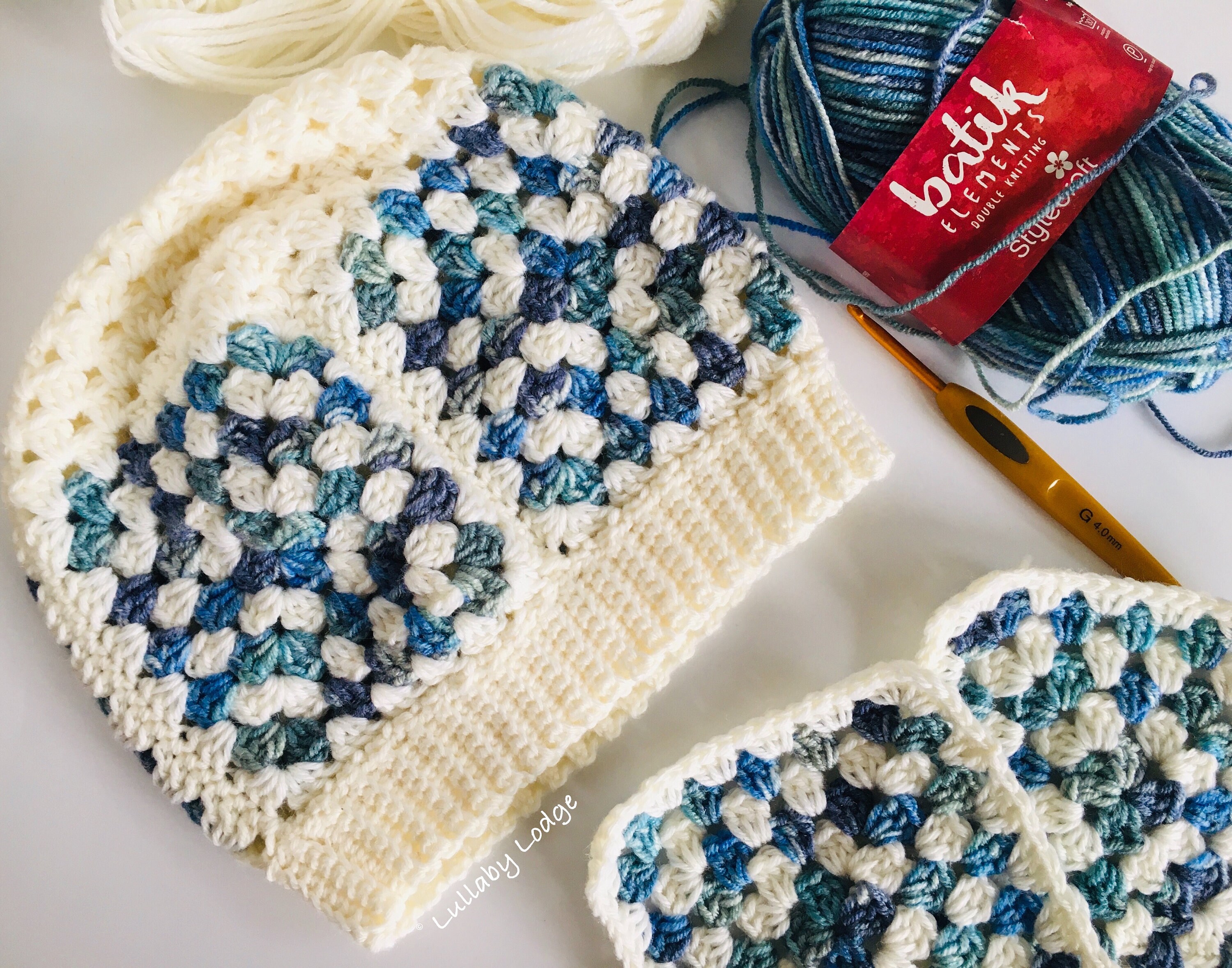 Crochet Granny Square Beanie PDF PATTERN Quick & Easy Cosy Etsy UK
