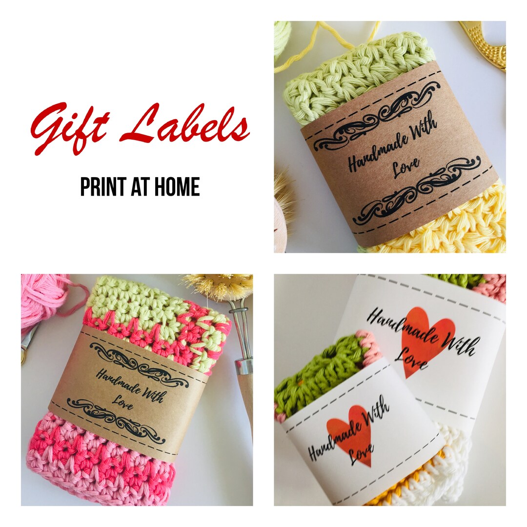 Printable Gift Labels, Great for Washcloths, Dishcloths and All Your ...