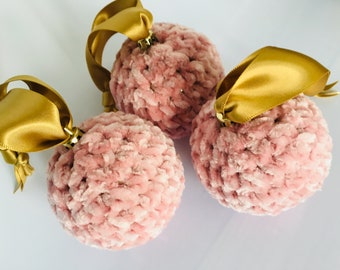 PDF PATTERN Crochet Christmas Baubles - Make these stunning Velvet Baubles for your tree - Christmas decorations - Digital download...