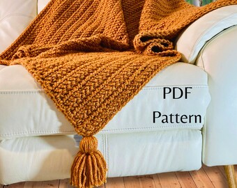 PDF PATTERN Crochet Blanket, Stormy Horizon Throw, Digital Download...