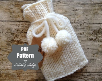 PDF PATTERN -  Make this super cosy mini hot water bottle cover - Instant digital download...