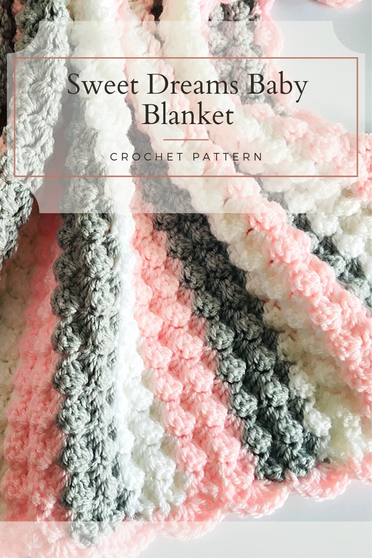Crochet Sweet Dreams Baby Blanket Afghan Gray And White Help a Puppy!!! 