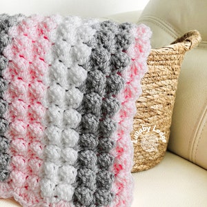PDF PATTERN Crochet Baby Blanket Sweet Dreams Blanket Pattern 2 sizes 2 colour options Digital download... image 4
