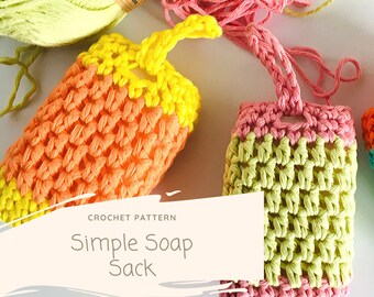 Crochet Soap Sack, pdf pattern to make this cute soap cosy, digital download...