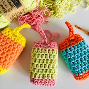 Crochet Soap Sack, pdf pattern to make this cute soap cosy, digital download... image 2