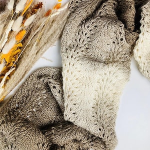 Modello per sciarpa in pizzo Shetland - Modello facile da lavorare a maglia - Download digitale
