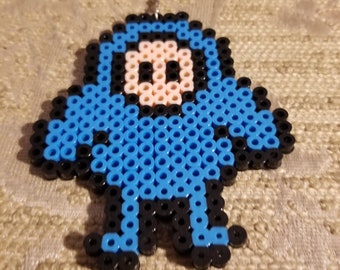 Blue faller keychain perler