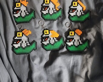 Splatoon Little Buddy keychained perlers