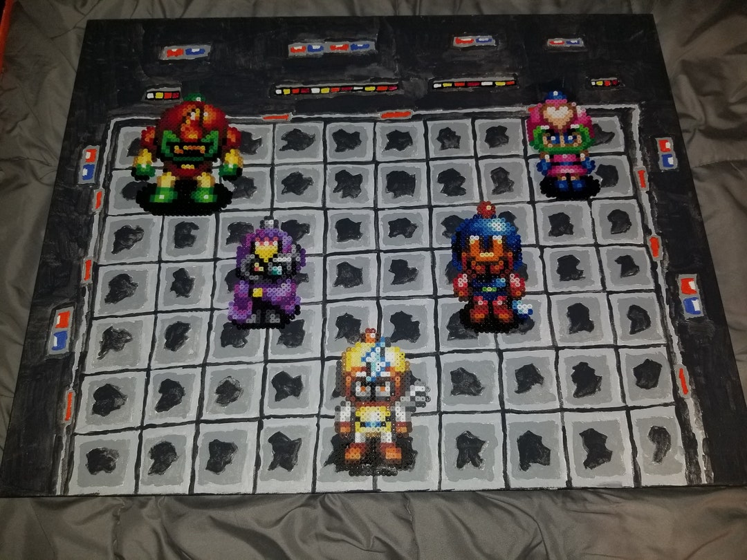 Bomberman Five Dastardly Bombers Canvased Perler