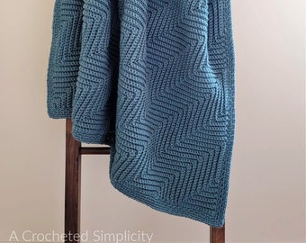 PDF Crochet Pattern: Diagonal Ripple Lapghan, crochet C2C blanket pattern, crochet corner to corner blanket pattern, INSTANT DOWNLOAD