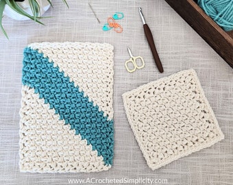 Crochet C2C Blanket Pattern, C2C Crochet Mini Bean Stitch 6" Square, C2C Square, Corner to Corner Rectangle Pattern INSTANT DOWNLOAD PDF