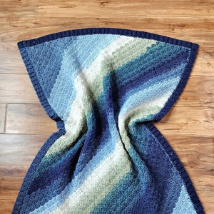 Crochet C2C Blanket Pattern, Caspian Crochet Blanket, Crochet c2c Blanket, Corner-to-Corner Crochet Blanket Pattern, INSTANT DOWNLOAD PDF