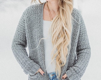 CROCHET CARDIGAN PATTERN | Caragh Crochet Cardigan | Women's Crochet Sweater | Cardigan Crochet Pattern | Instant Download Pdf