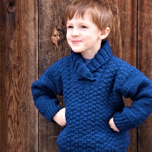 Crochet Pattern PDF: The WULF Kids Pullover Sizes 2 thru 14/16 years  **Permission to sell finished items  Instant Download