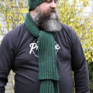 PDF Crochet Pattern: Reversible Basic Ribbed Scarf, crochet scarf, instant download crochet scarf pattern, Instant Download