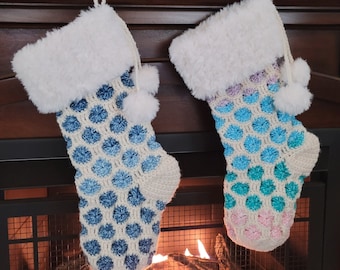 Crochet Pattern PDF: Joyful Textures Christmas Stocking Crochet Stocking Pattern *PDF Instant Download* Digital Download