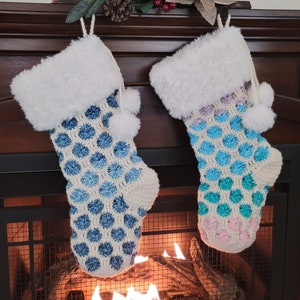 Crochet Pattern PDF: Joyful Textures Christmas Stocking Crochet Stocking Pattern PDF Instant Download Digital Download image 1