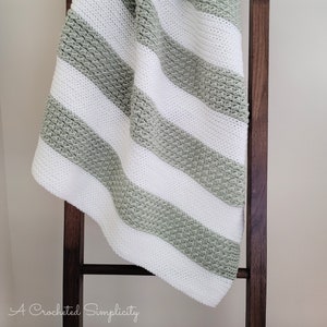 Crochet Blanket Pattern, Crochet Baby Blanket Pattern, Abrielle Baby Blanket Crochet Pattern, Knit Look Crochet, INSTANT DOWNLOAD PDF image 1