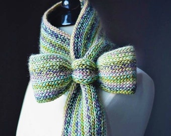 Crochet Pattern: "Knit-Look" Bow Tie Cowl / Scarf **Permission to sell finished items