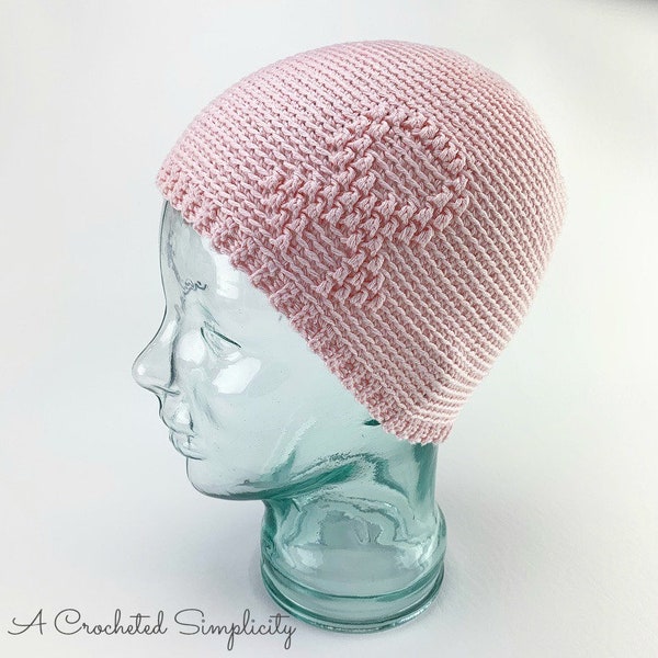 Crochet Pattern: Awareness Ribbon Beanie, 3 Sizes Child & Adults, Permission to sell finished items, Instant Download