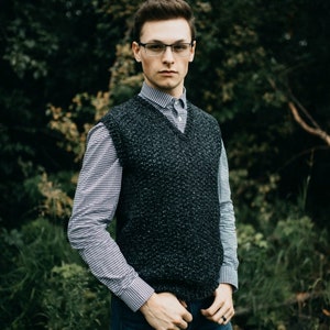 Crochet Pattern: Summit Men's Sweater Vest Permission to sell finished items image 2