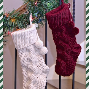 Crochet Pattern: Big Bold Cabled Stocking