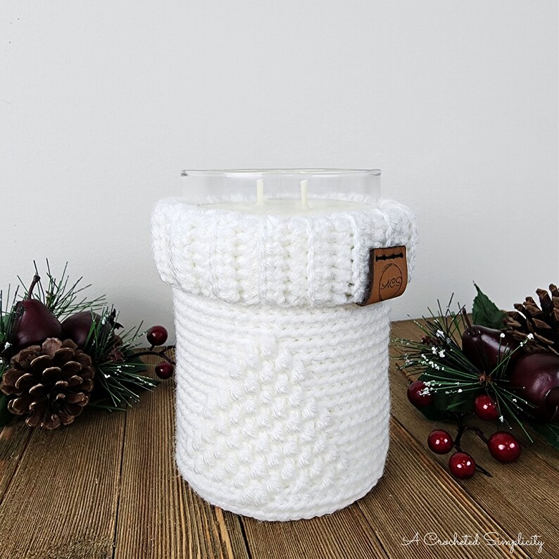 Crochet Mason Jar Cozy Pattern, O' Christmas Tree Crochet Jar Cozy, Crochet Jar Cozy Pattern, Crochet Basket Pattern, INSTANT DOWNLOAD PDF image 6