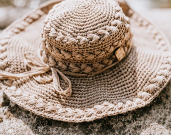 Summer Crochet Hat Pattern, Summer Lovin' Crochet Sun Hat, Crochet Sun Hat, Wide Brim Hat, Summer Crochet Hat PDF Crochet Pattern