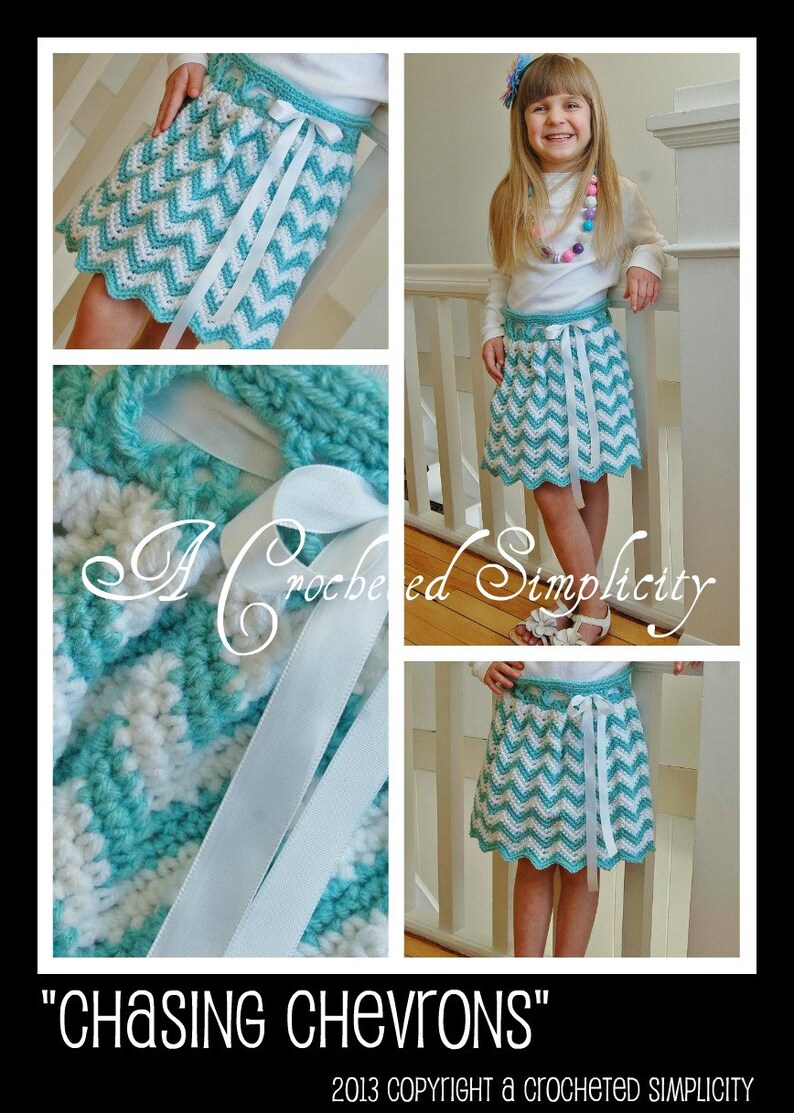Crochet Pattern: Chasing Chevrons Skirt, Sizes Newborn thru Adult, Permission to Sell Finished Items image 3