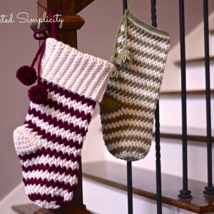 Crochet Pattern: Jolly Textures Christmas Stockings image 2