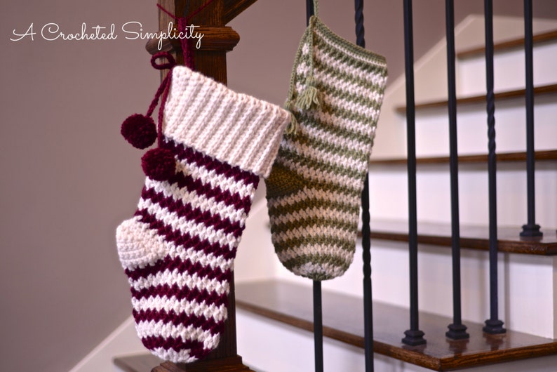 Crochet Pattern: Jolly Textures Christmas Stockings image 2